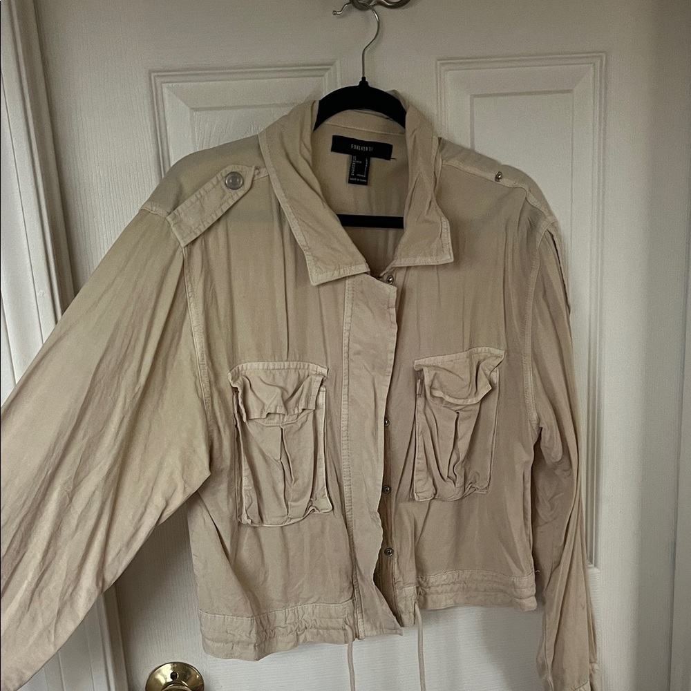 Forever 21 Women's Tan Utility Jacket